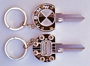 BMW Sterling Silver Ignition Key Rings utilize a factory key blank and are designed and hand-produced by Dwight H. Bennett.