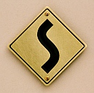Siracusa’s early “S” Logo, photo-etched in brass and hand-finished by Dwight H. Bennett, was used on his Business’ Doorbell, and his Portfolio Binders.