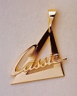 One-off 14K Gold pendant made with Cassie’s signature on it, designed and hand-fabricated by Dwight H. Bennett.