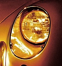 Lost Abarth Fiat Headlight Pod Lens’ Bezels were hand-fabricated from scratch by Dwight H. Bennett.