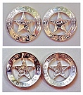 Coin (900 fine) Silver Texas Ranger’s Badges made from ten-peso coins sans pin backs (as per collector’s request) hand-fabricated by Dwight H. Bennett