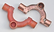 Obsolete Victorian Era Hot/Cold Side-Tap Water Manifold reproduced for the client’s claw-foot tub by Dwight H. Bennett.